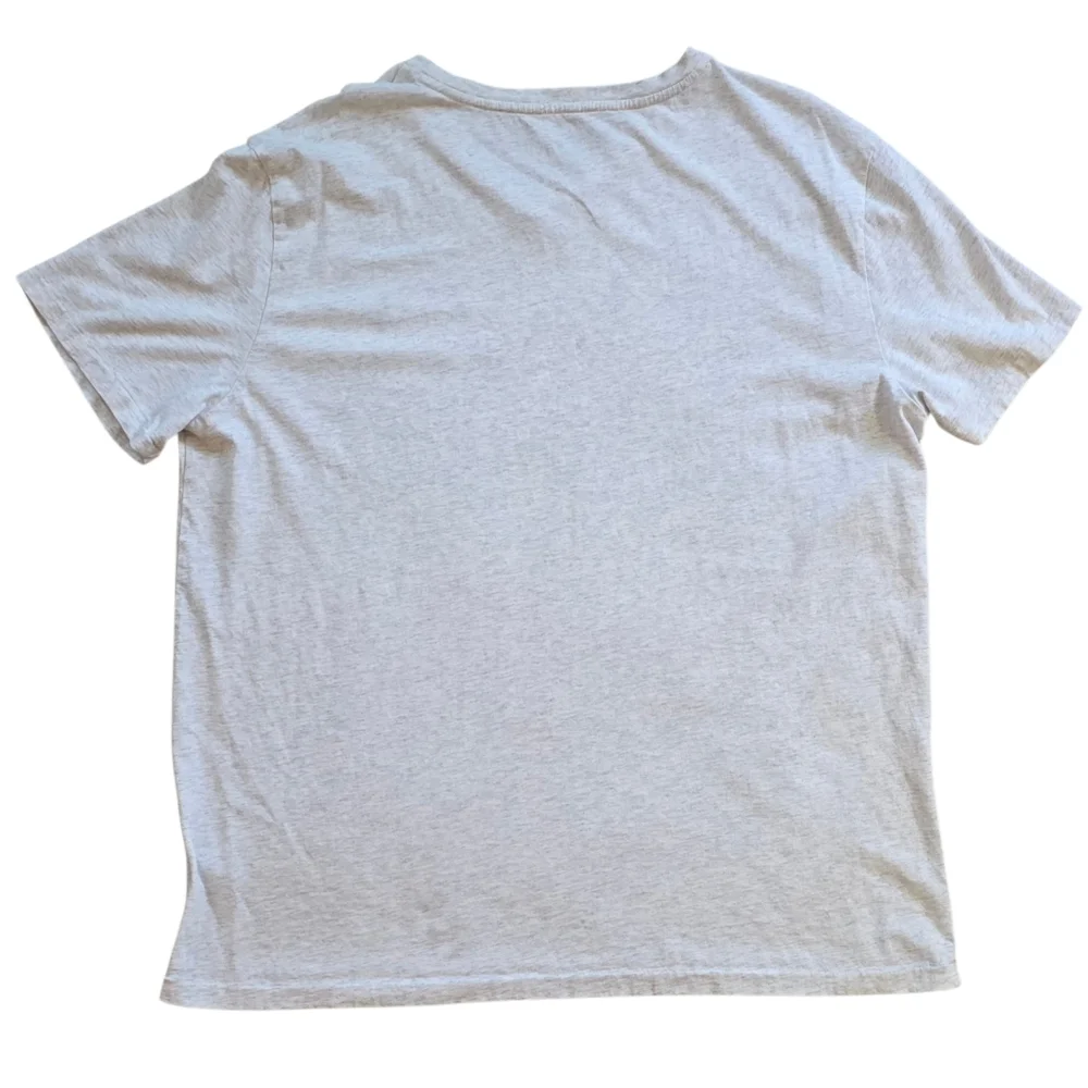 Polo Ralph Lauren XL Heather Gray V Neck Quiet Luxury Tee Shirt Extra Large